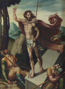 La Resurrección. Luis de Morales (1509/10-1586). Óleo sobre tabla, 165 x 136 cm. h.1566. Madrid, Museo Nacional del Prado. Donación Plácido Arango.