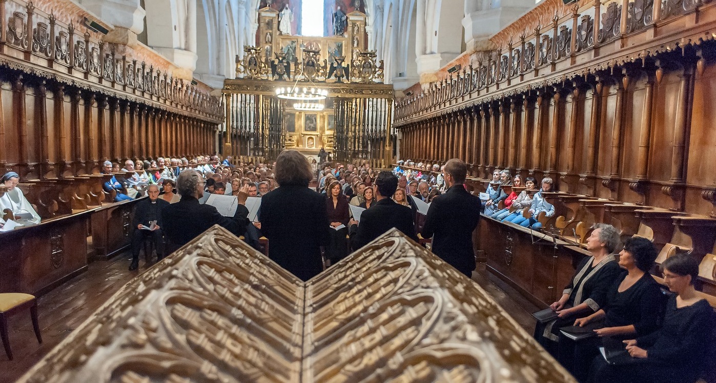 Concierto del Ensemble Gilles Binchois en el Monasterio de Santa María la Real de Las Huelgas en Burgos.