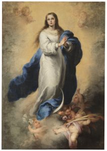 'La Inmaculada del Escorial', Bartolomé Esteban Murillo. Óleo sobre lienzo. Hacia 1665. Madrid, Museo Nacional del Prado.