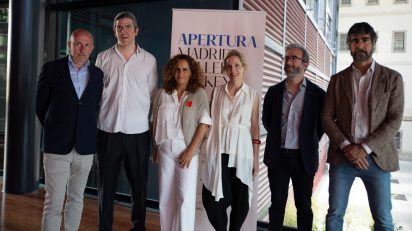La Junta Directiva de Arte Madrid en la presentación de APERTURA 2021.