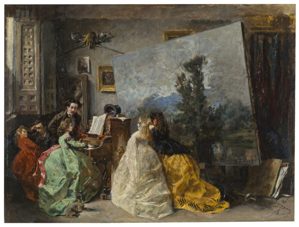 Francisco Domingo Marqués, "Interior del estudio de Muñoz Degrain en Valencia", 1867. © Museo Nacional del Prado.