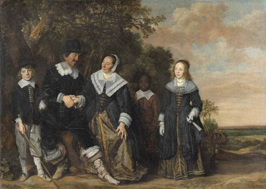 Frans Hals. 'Grupo familiar ante un paisaje', 1645-1648. Óleo sobre lienzo.  202 x 285 cm. Museo Nacional Thyssen-Bornemisza, Madrid.