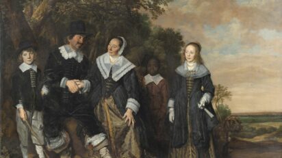 Frans Hals. 'Grupo familiar ante un paisaje', 1645-1648. Óleo sobre lienzo.  202 x 285 cm. Museo Nacional Thyssen-Bornemisza, Madrid.
